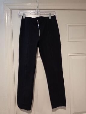 rag & bone Women's Black Zip-Front Stretch Pants